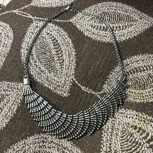 Silver layered necklace